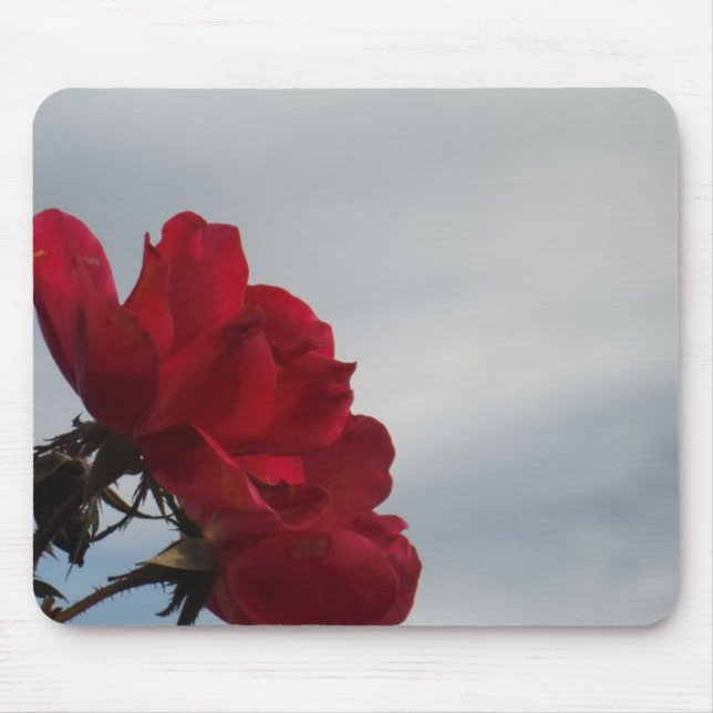 Red Roses Against a Bright Blue Sky Mouse Mat (Front)
