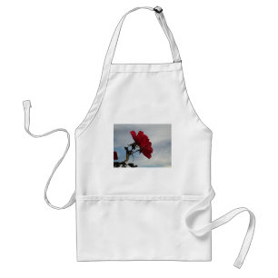 Red Roses Against a Bright Blue Sky Standard Apron