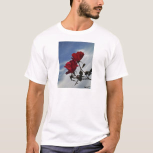 Red Roses Against a Bright Blue Sky T-Shirt