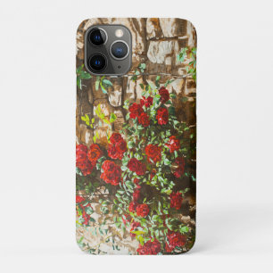 Red Roses Against a Stone Wall iPhone 11 Pro Case