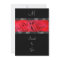 Red Roses and Black Monogram Wedding Invitation
