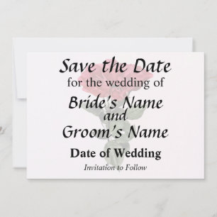 Red Roses and Leaves Save The Date