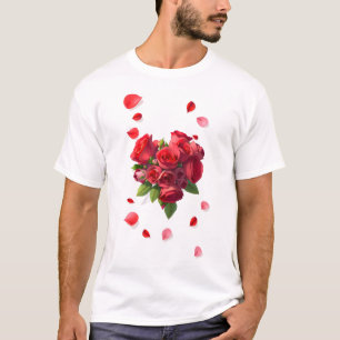 red roses and pink petals T-Shirt