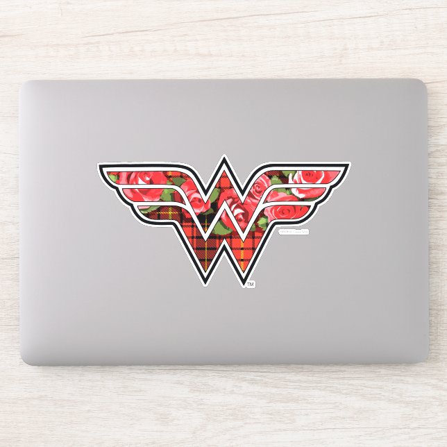 Red Roses and Plaid Wonder Woman Logo (Computer)