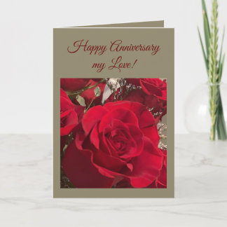 Red Roses anniversary card