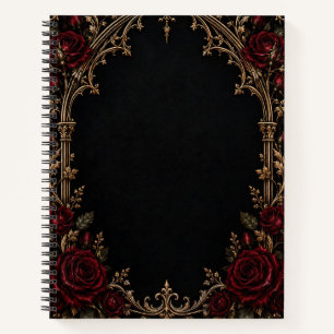 Red Roses Arch Gothic Wedding Guest Book