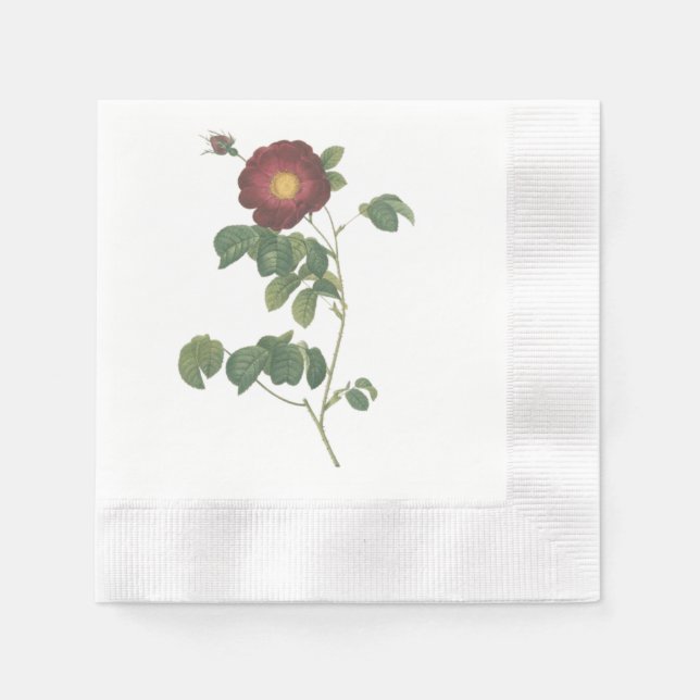 Red Roses Art Print Design Napkin (Front)