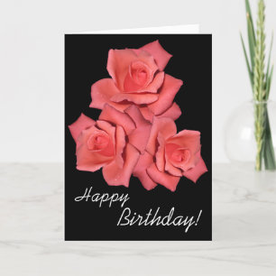 Red Roses Birthday Card