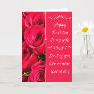 Red Roses Birthday Card