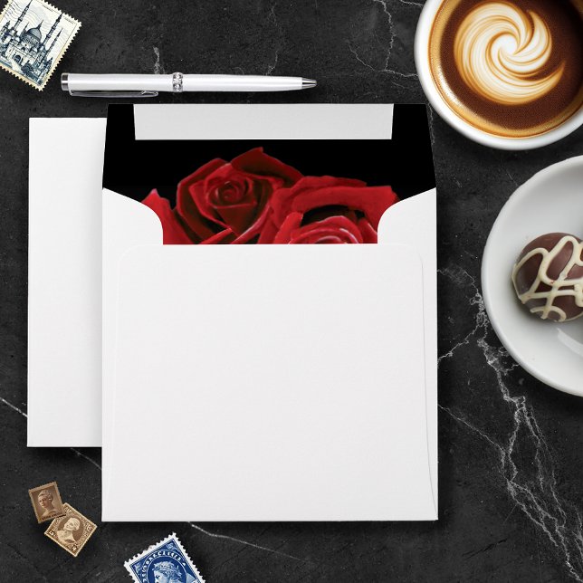 Red Roses Black Gothic Envelope (Creator Uploaded)