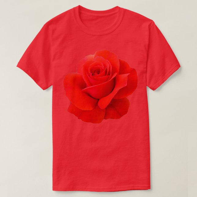 Red Roses Black T-Shirt (Design Front)