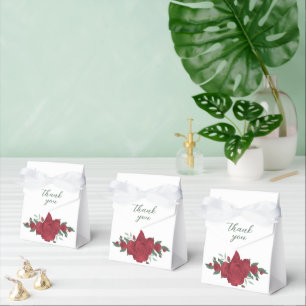 Red Roses Boho Wedding Favour Box