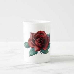 Red Roses Bone China Mug