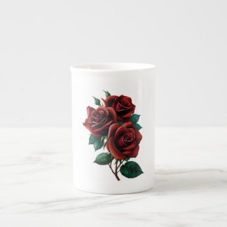 Red Roses Bone China Mug