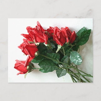 Red Roses Bouquet Postcards