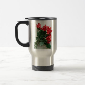 Red Roses Bouquet Travel Mugs