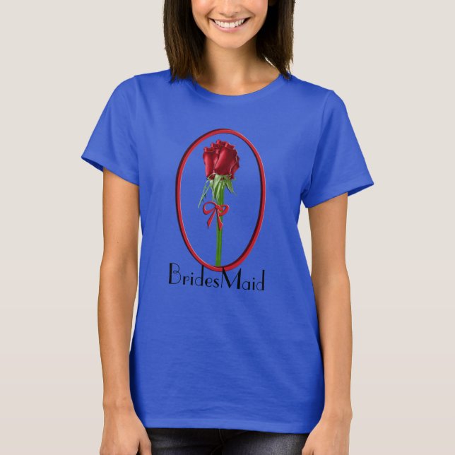 Red Roses BridesMaid T-shirt (Front)