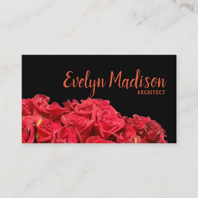 Red Roses Business Card (Front)