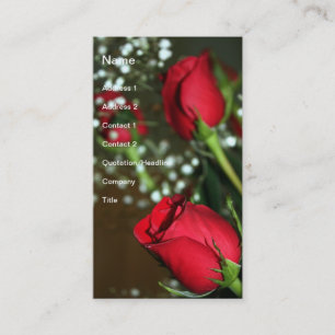 Red Roses Business Card