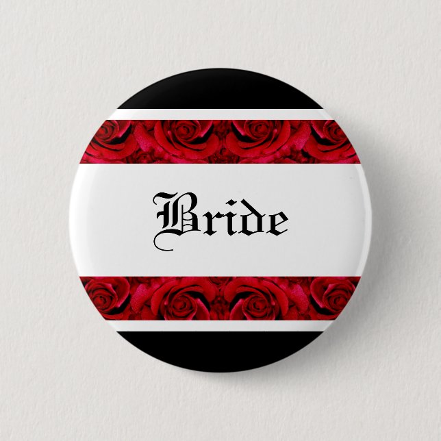 Red roses buttons templates - customisable (Front)