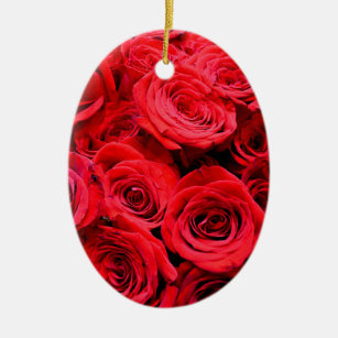 Red Roses Ceramic Tree Decoration