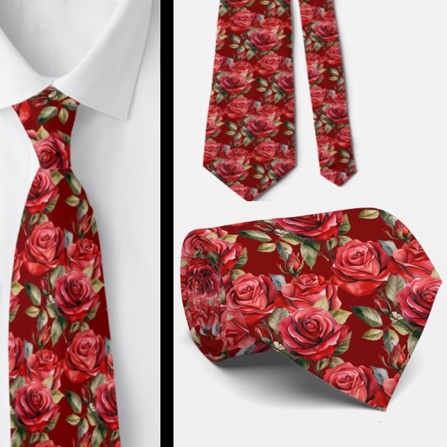 Red Roses Classic Formal Neck Tie (Creator Uploaded)