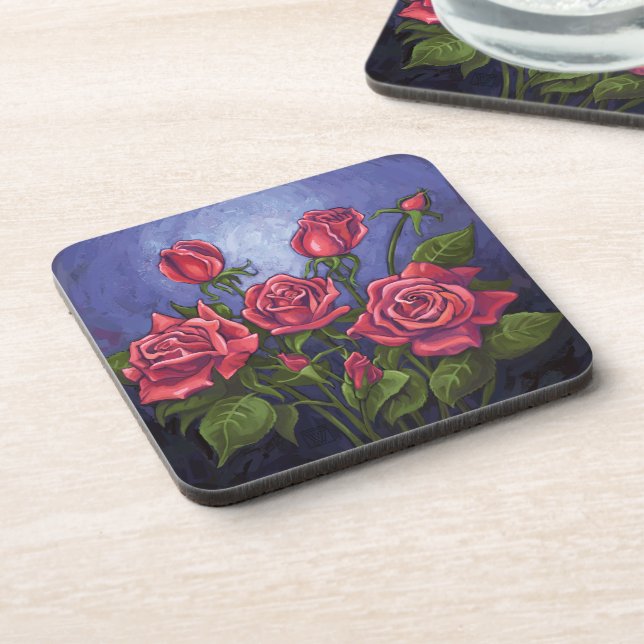 Red Roses Coaster (Left Side)