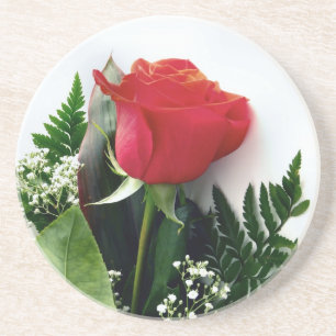 Red roses coaster