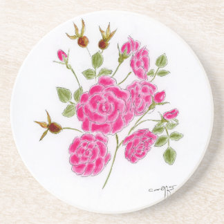 Red roses coaster