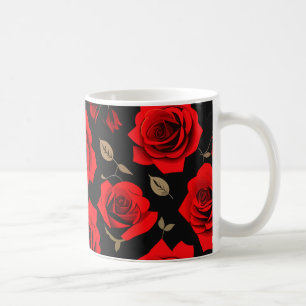 Red roses coffee mug