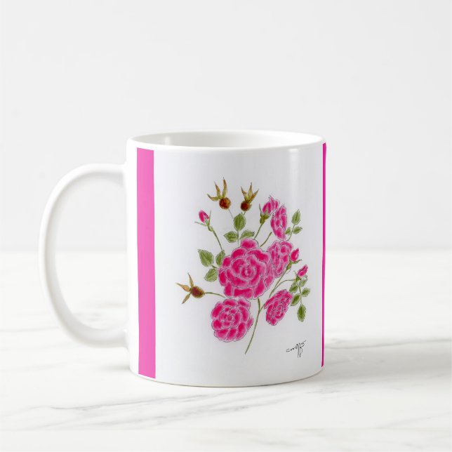 Red roses coffee mug (Left)