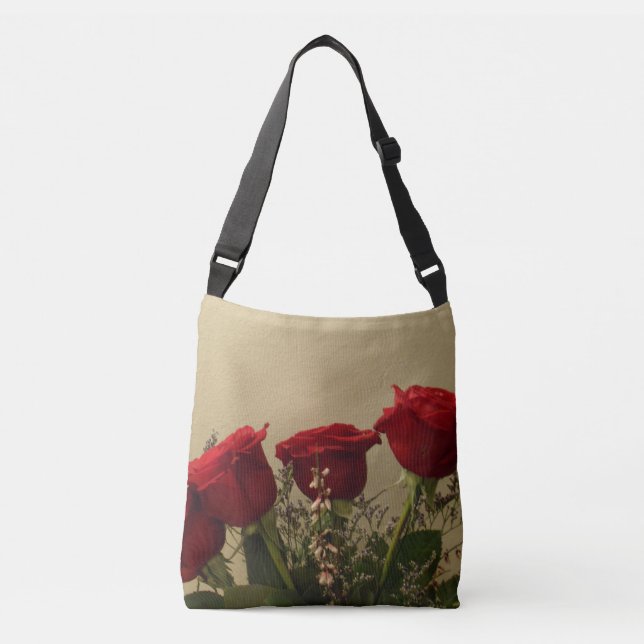 Red Roses Crossbody Handbag (Front)