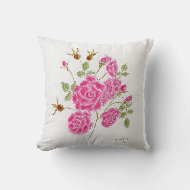 Red roses cushion (Front)