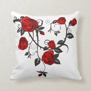 Red Roses Custom Lighthouse throw pillow