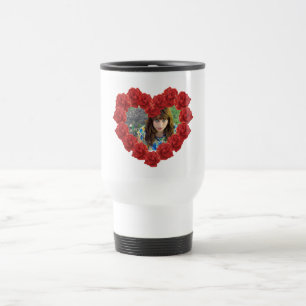 Red roses custom photo Travel/Commuter Mug