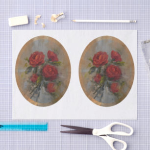 Red Roses DBL Tissue Paper