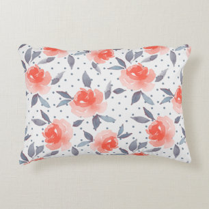 Red roses decorative cushion