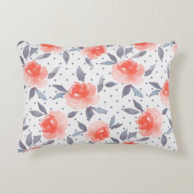 Red roses decorative cushion (Front)
