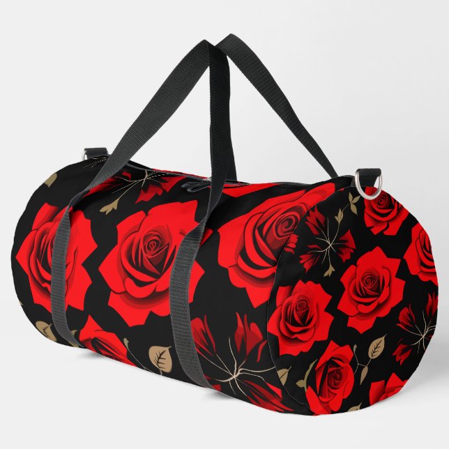 Red roses duffle bag (Left Corner)