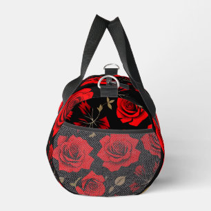 Red roses duffle bag