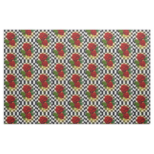RED ROSES  FABRIC
