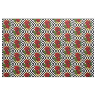 RED ROSES  FABRIC