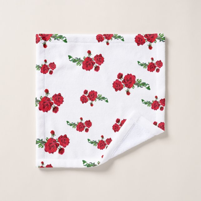 Red Roses face towel (Wash Cloth)