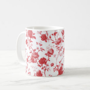 Red Roses Floral Coffee Mug