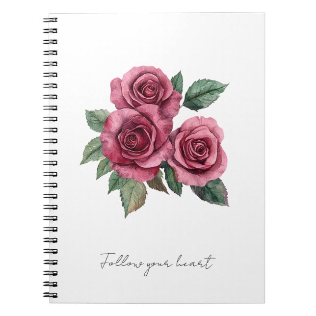 Red Roses Floral Notebook (Front)