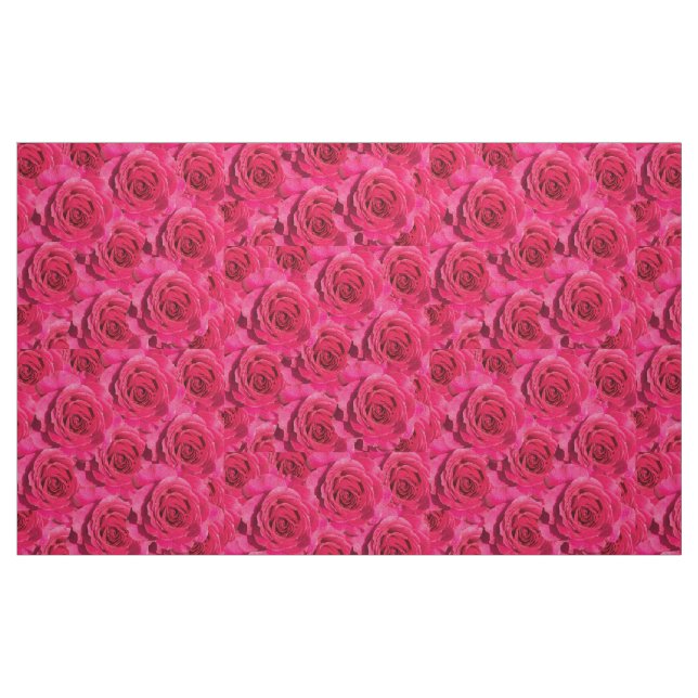 Red roses floral pattern fabric (Fat Quarter)