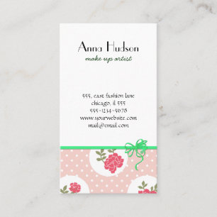 Red Roses, Floral Pattern, Floristry, Flower Shop Business Card