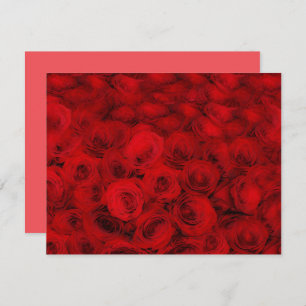 Red Roses Flower Art Bouquet Note Card Set