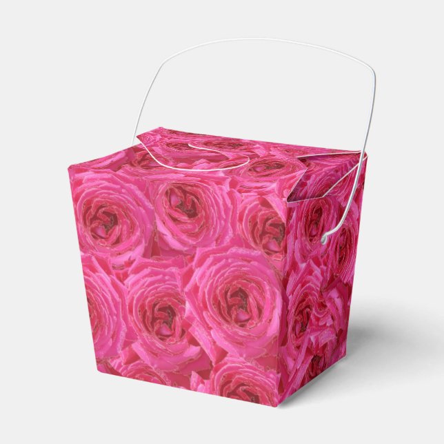 Red roses, flowers, red, love favour box (Front Side)