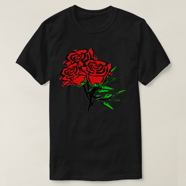 Red Roses  for Men Women and Youth TShirt (Design Front)